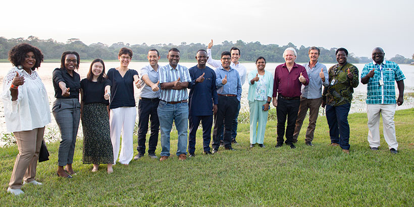 The IITA team and the BioSSA team at the IITA headquarters in Ibadan.